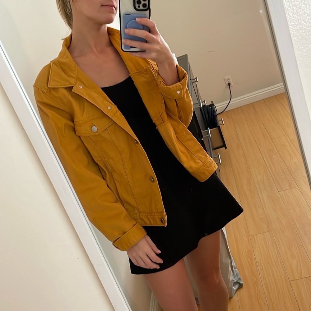Gold / mustard yellow denim material jacket